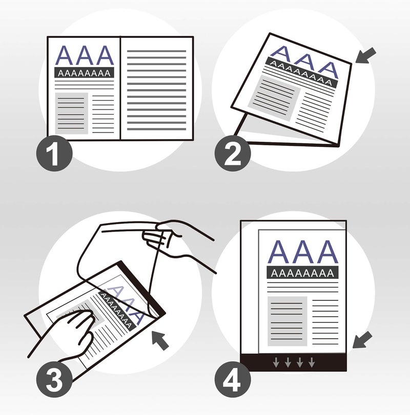 Plustek A4 / Letter Size Document Carrier Sheets (Pack of 5) - Protects Fragile Paper and A3 Size Document by Folding Support Epson, Brother, Fujitsu and Canon Document Scanner - Image 3