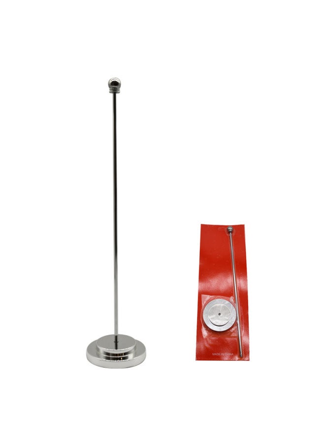 كراون علم الطاولة، سارية العلم، قضيب معدني فردي، قضيب مستقيم، زينة علم المكتب، علم غرفة الاجتماعات، زينة العلم، علم صغير أحمر - Image 1