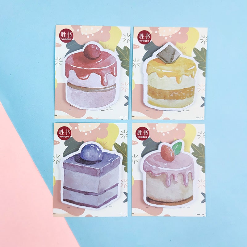 Shengshu Cartoon Cake Post-It Notes Direct Cute Students Must Have 25 Pages Of Self-Adhesive Super Sticky Notes Small Notebook - Image 3