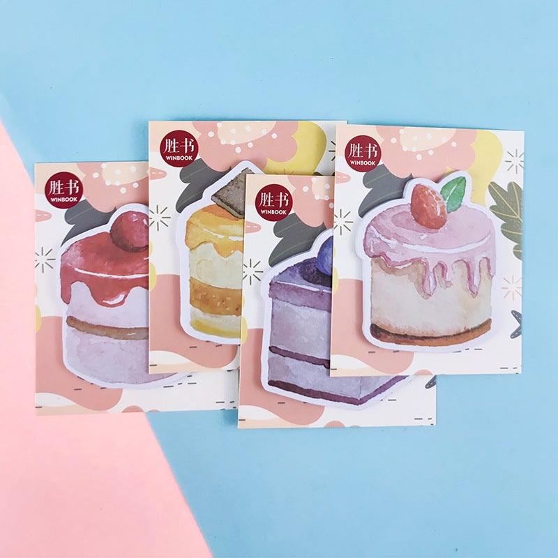 Shengshu Cartoon Cake Post-It Notes Direct Cute Students Must Have 25 Pages Of Self-Adhesive Super Sticky Notes Small Notebook - Image 2