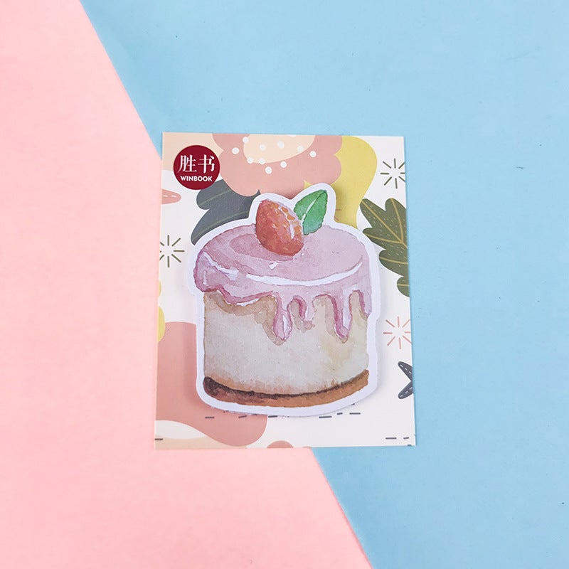 Shengshu Cartoon Cake Post-It Notes Direct Cute Students Must Have 25 Pages Of Self-Adhesive Super Sticky Notes Small Notebook - Image 4