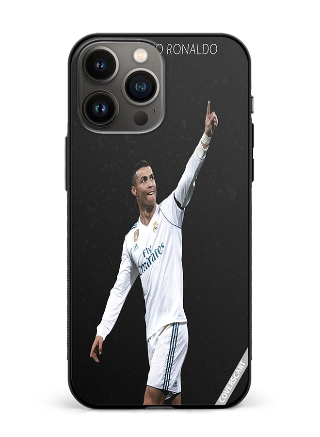 COVERSCART Protective Case Cover For Apple iPhone 14 Pro Max Ronaldo Design Black