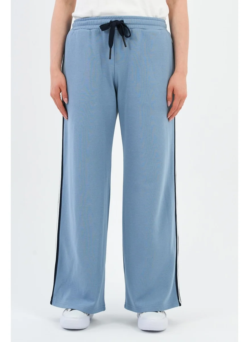 الكسندر جاردي Alexandergardı Stripe Detailed Pocket Palazzo Sweatpants (B24-0024101)