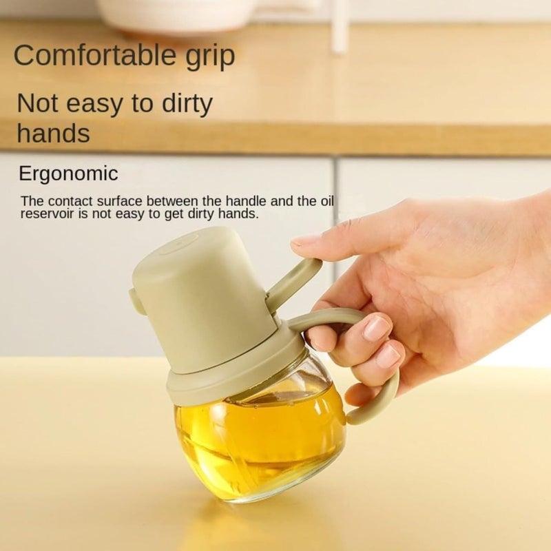 Shrux Glass Oil Sprayer BottleOlive oil Sprinkler Bottle With Easy Carry handleRefillable Vinegar and Lime Juice Sprinkler Mist Spray DispenserAir Fryer and BBQ Use Olive oil Bottle200ML - Image 2