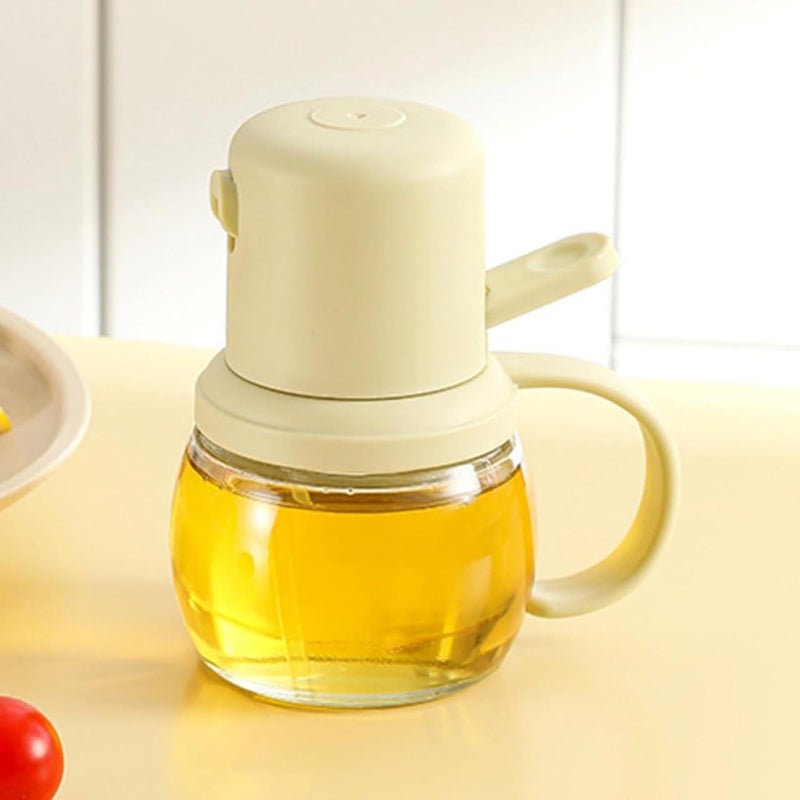 Shrux Glass Oil Sprayer BottleOlive oil Sprinkler Bottle With Easy Carry handleRefillable Vinegar and Lime Juice Sprinkler Mist Spray DispenserAir Fryer and BBQ Use Olive oil Bottle200ML - Image 1