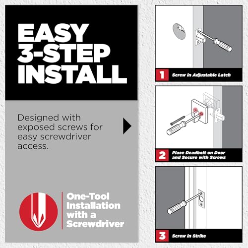 Kwikset قفل باب/حمام جيب دائري من كويكست 335 26D بتصميم ليفر قفل في كروم ساتين، قد يختلف تصميم الرافعة القابلة للقفل - Image 2
