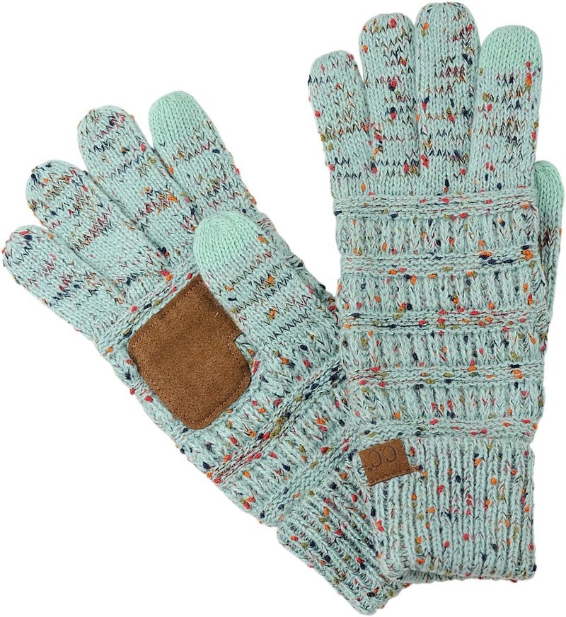 Cc Unisex Cable Knit Winter Warm Anti-Slip Touchscreen Texting Gloves - Image 1