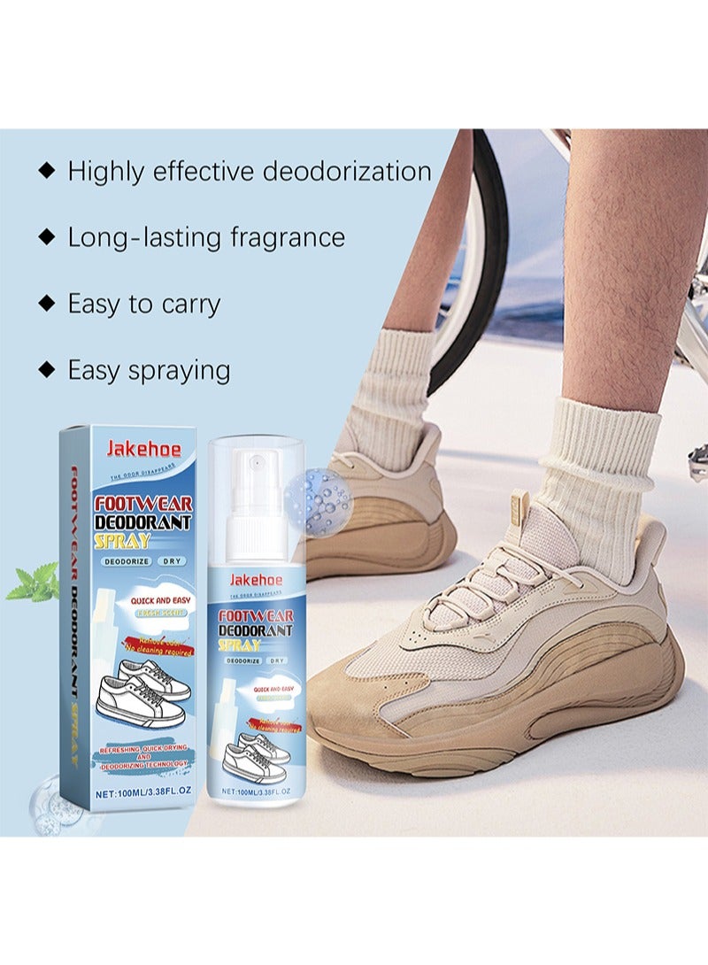 Jakehoe Natural Shoe Deodorizer Spray Muti Purpose Foot Odor for Shoes Sneakers Boots Sandals Shoe Shock Antibacterial Spray  Shoe And Socks Freshener Odor Remover Refreshing Foot Spray - Image 4