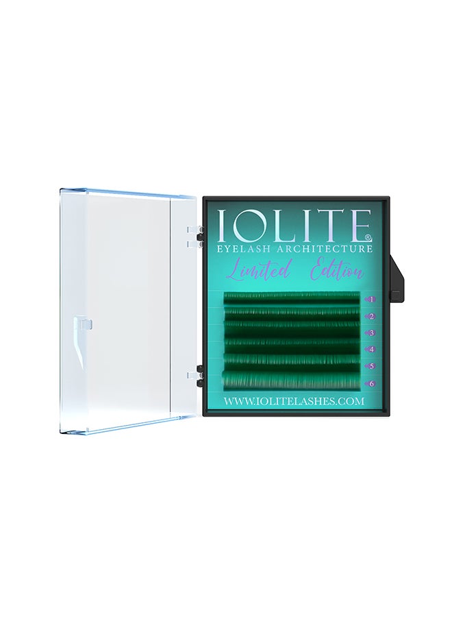 IOLITE Colored Classic Lashes Eyelashes Ombre Green B Curl .01T Mix 2