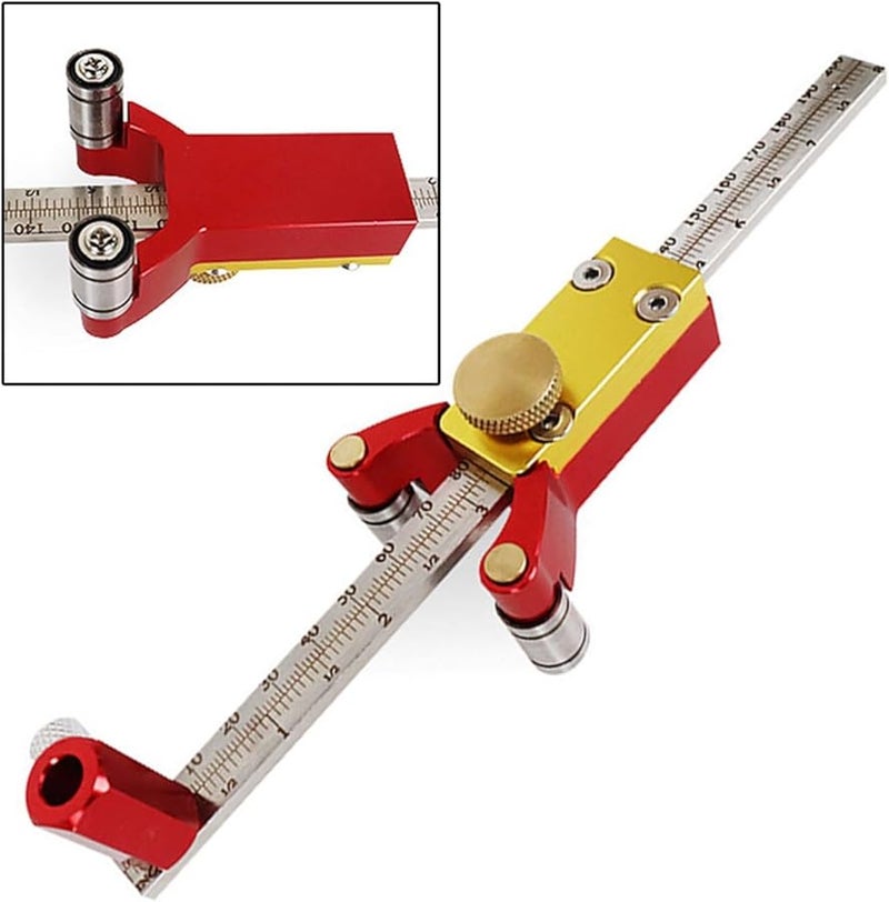 3 In 1 Adjustable Aluminum Alloy Wheel Marking Gauge Scriber For Woodworking Layout Tool - Image 5