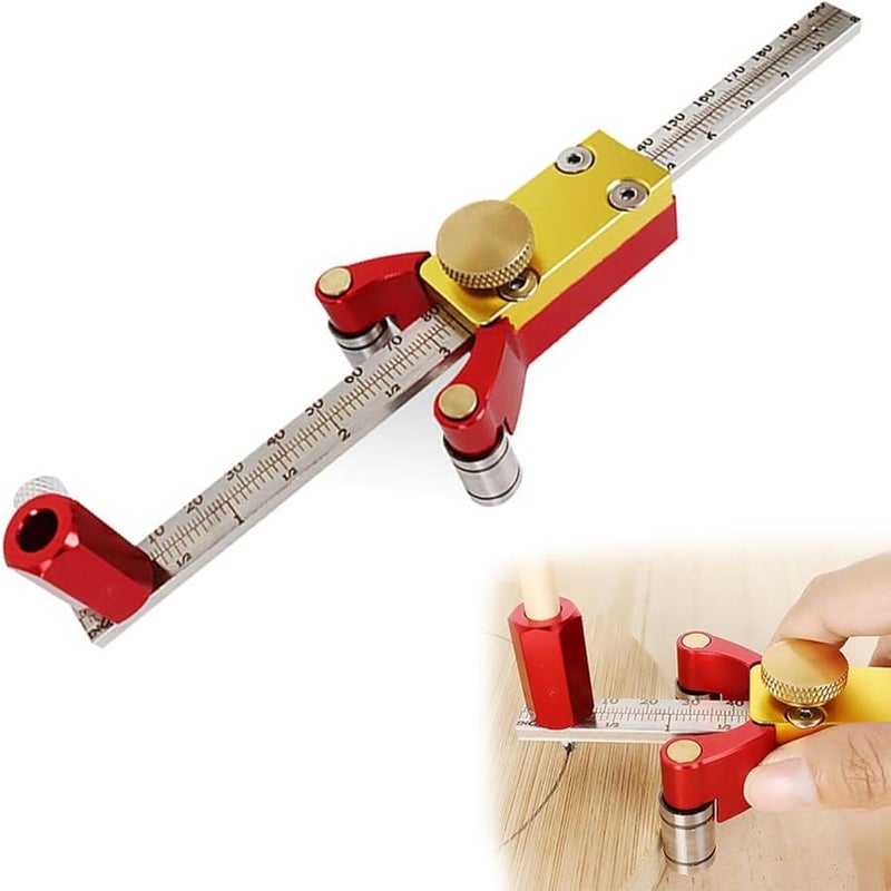 3 In 1 Adjustable Aluminum Alloy Wheel Marking Gauge Scriber For Woodworking Layout Tool - Image 4
