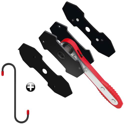 IRmm Brake Caliper Compression Tool, Brake Caliper Tool with 360 Degree Swing Ratchets, Caliper Piston Compressor Tool with 2PCS Steel Plates, Brake Caliper Press Tool with Brake Caliper Hooks, Red - Image 1
