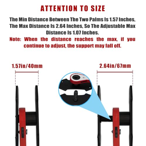 IRmm Brake Caliper Compression Tool, Brake Caliper Tool with 360 Degree Swing Ratchets, Caliper Piston Compressor Tool with 2PCS Steel Plates, Brake Caliper Press Tool with Brake Caliper Hooks, Red - Image 3