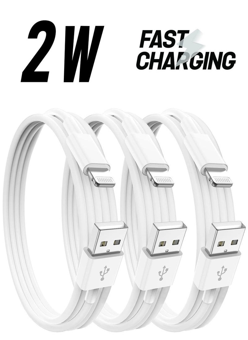 Beauenty - iPhone Charger Cable 1M, 3Pack 【Apple Certified】 Long Lightning to USB Cable 3 meterApple Fast Charging Lead for Apple iPhone 13 Pro/12 Pro Max/12 Mini/11/X/XS/XR/XS - Image 1