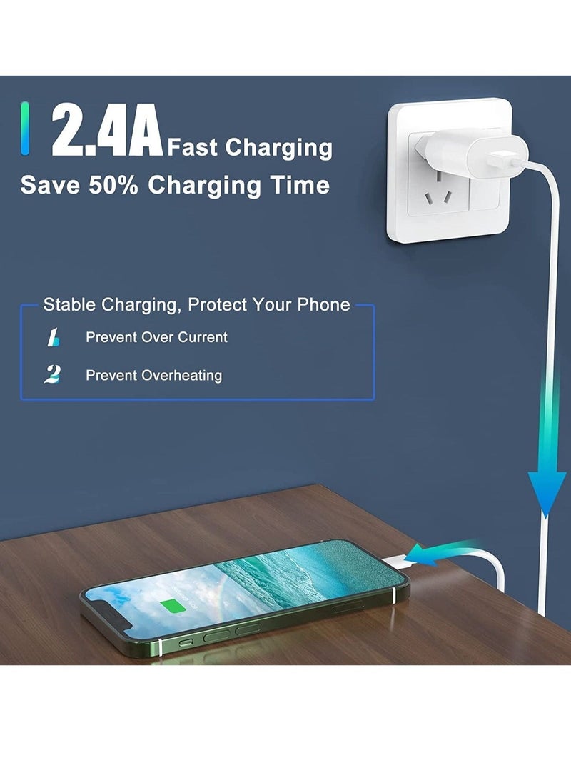 Beauenty - iPhone Charger Cable 1M, 3Pack 【Apple Certified】 Long Lightning to USB Cable 3 meterApple Fast Charging Lead for Apple iPhone 13 Pro/12 Pro Max/12 Mini/11/X/XS/XR/XS - Image 1