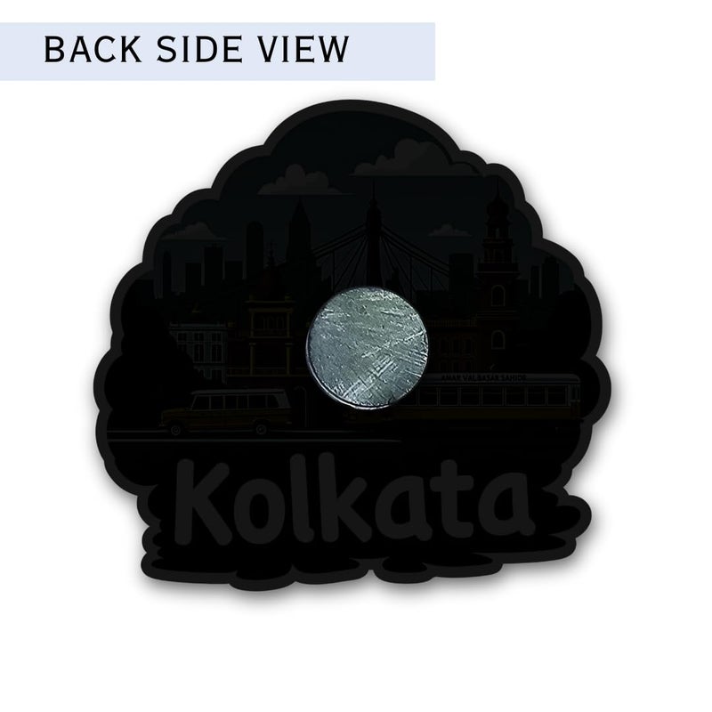 GiftODay Indian City Kolkata Theme Souvenir Wooden Fridge Magnet for Refrigerator Kolkata Fridge Magnet for Kitchen Home Decor Perfect Souvenir Gift Size 3x3 Inches Pack of 1 - Image 3