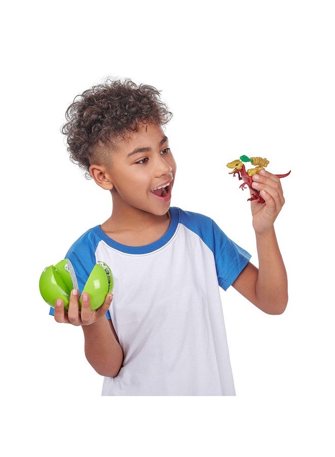 5 Surprise Dino Strike Surprise Mystery Battling Collectible Dinos by ZURU (2 Pack) Glow in The Dark,Gold - Image 5