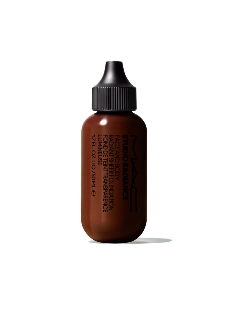 MAC Cosmetics Studio Radiance Face and Body Radiant Sheer Foundation Deep neutral beige with neutral undertones for deep dark skin N9  - Image 1