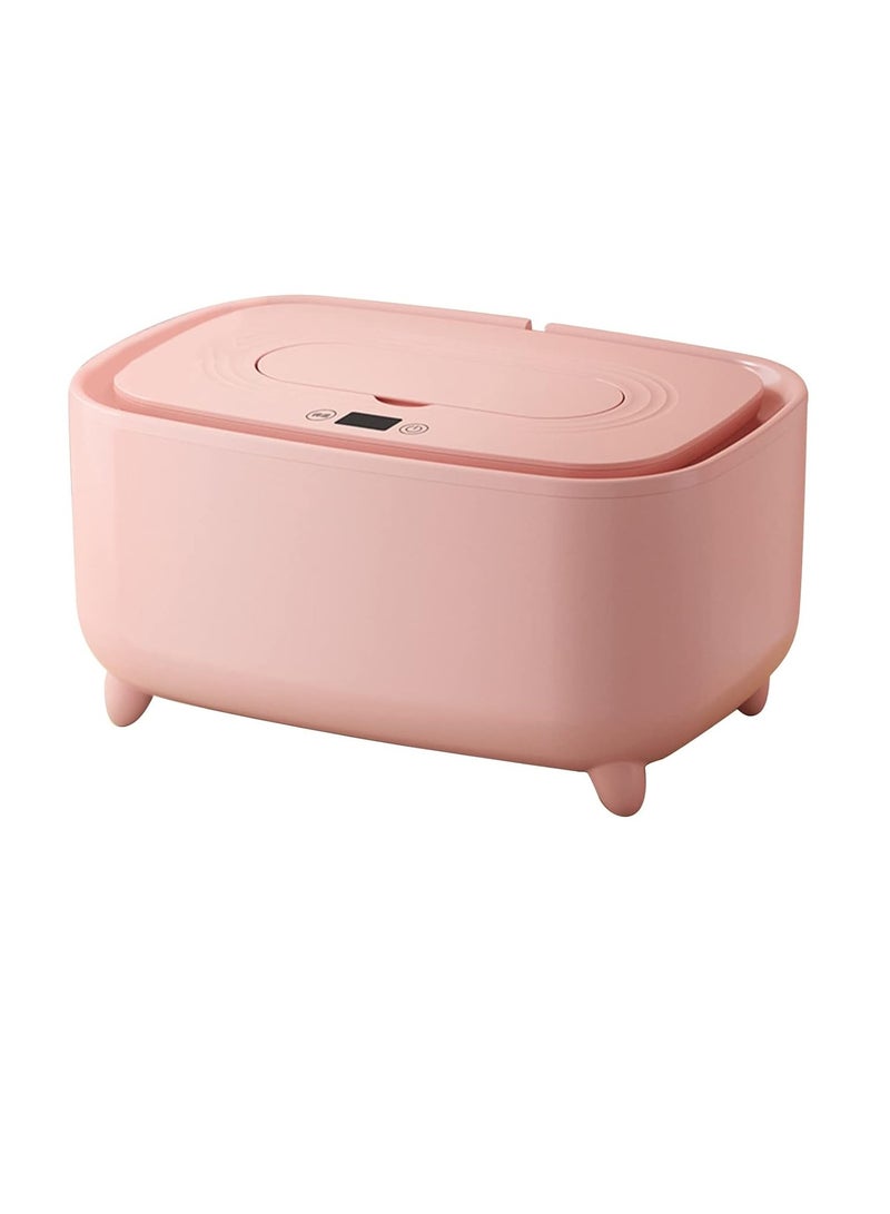 Gonice Wipes Heater, Baby Wipe Warmer Large Capacity Baby Wet Wipes Dispenser Intelligent Adjustable Temperature PP Material Portable Wipes Warmer for Babies, Diaper Wipe Warme (Pink) - Image 1