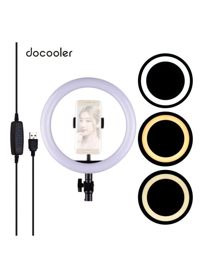 docooler LED Photography Ring Light With Stand Set White/Black - Image 2