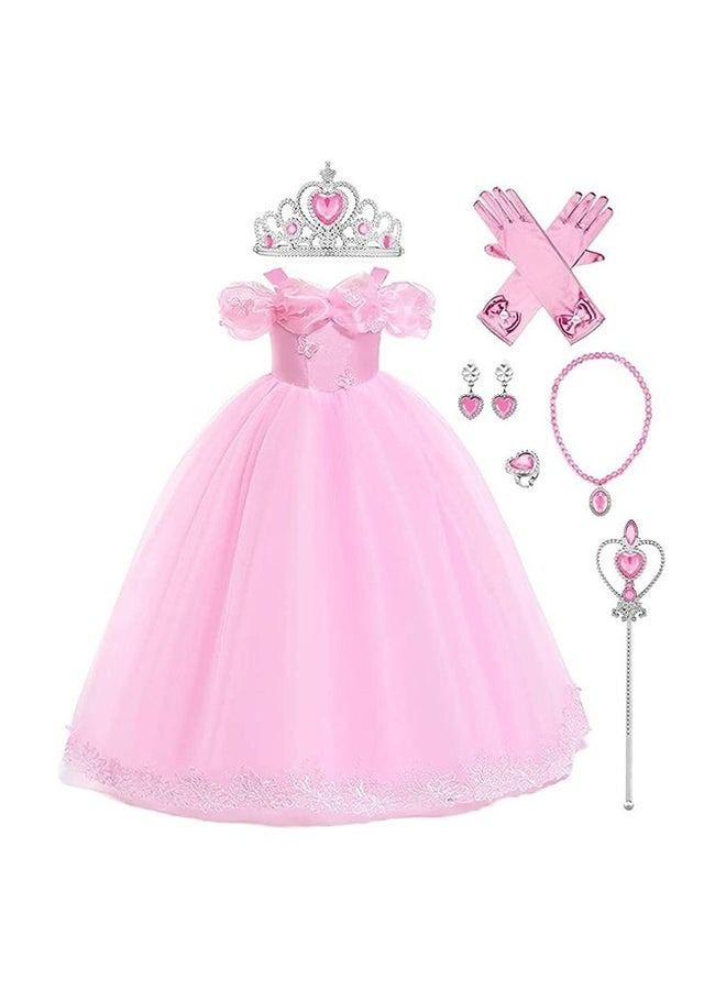 Off Shoulder Long Princess Costume for Girl With Accessories - Image 1