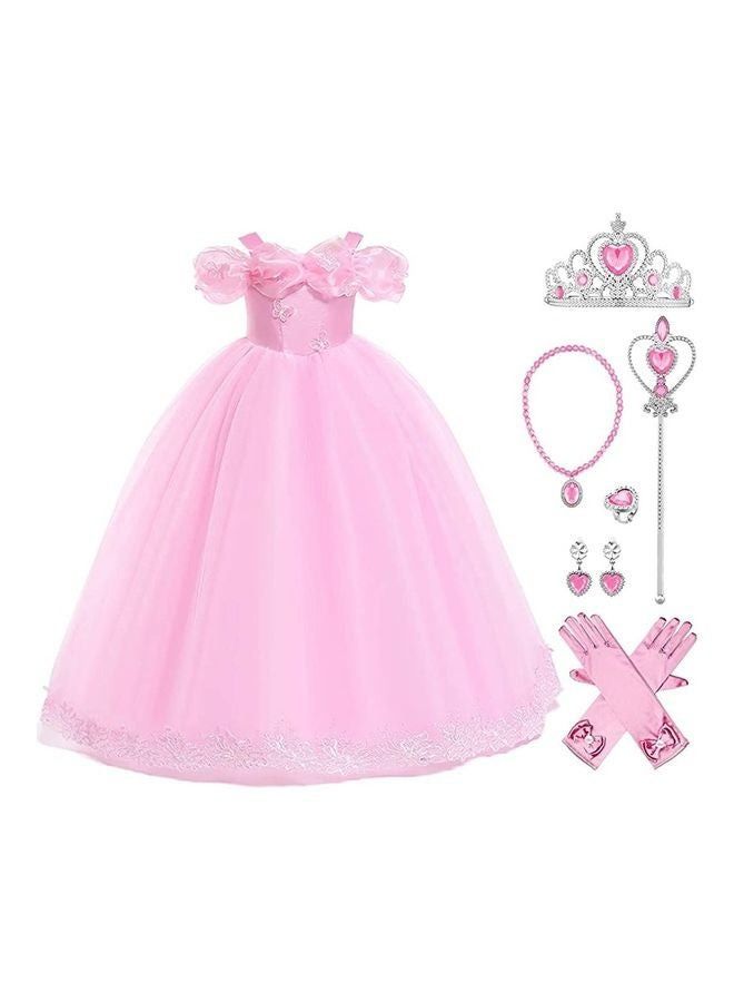 Off Shoulder Long Princess Costume for Girl With Accessories - Image 2