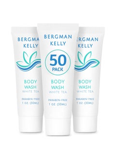 BERGMAN KELLY BERGMAN KELLY Travel Size Body Wash 1 fl oz 50 PK White Tea Delight Your Guests with a Revitalizing and Refreshing Hotel Body Wash Quality Mini and Small Size Guest Hotel Toiletries in Bulk 