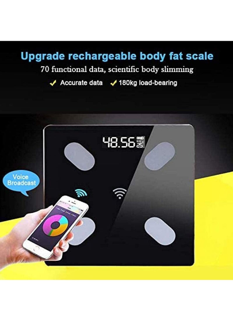 Gulf Trend Smart Body Fat Scale – Bluetooth Electronic Weight Scale, BMI Analyzer, Body Composition Monitor, Accurate Measurements, Syncs with Smartphone App, Useful Gift for Home & Family, Weight Scales for Health Tracking - Image 4