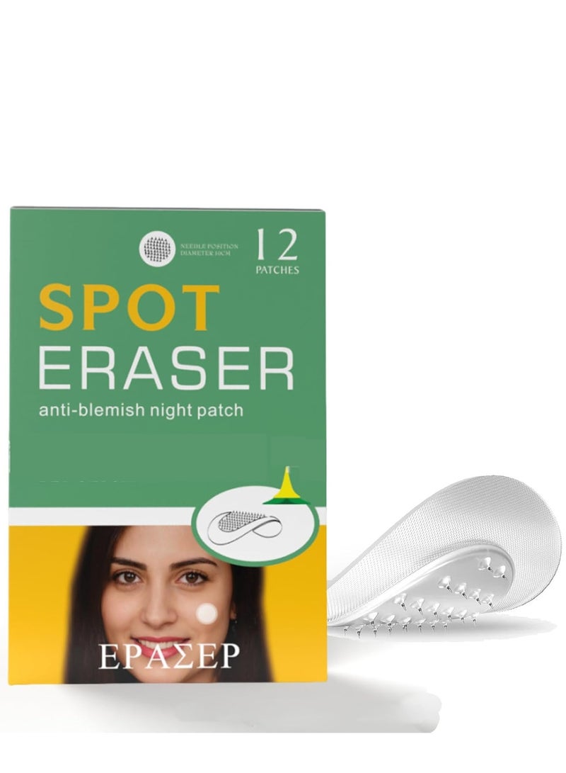 spot Pimple Patches, Invisible Spot Patches with CICA, Micropoint Acne Patch, Cystic Acne Patches, Efficient Pimple Patches Microneedle, Dark Spot Patches for Early-Stage Painful Zits, Pack of 12 - Image 1