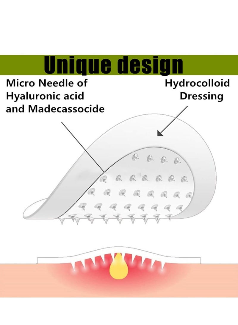 spot Pimple Patches, Invisible Spot Patches with CICA, Micropoint Acne Patch, Cystic Acne Patches, Efficient Pimple Patches Microneedle, Dark Spot Patches for Early-Stage Painful Zits, Pack of 12 - Image 3