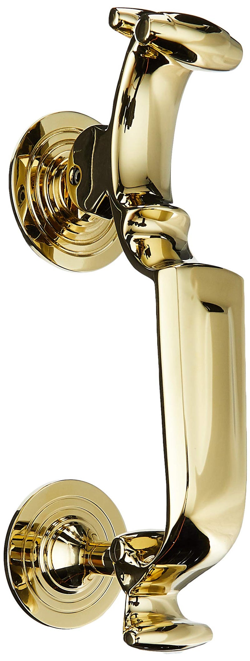 Baldwin 0113.003 S-Shaped Door Knocker, Lifetime Polished Brass - Image 1