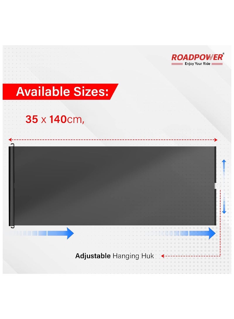 RoadPower Sun Shade for Car Screen Sun Protector Pack of 1 35x140cm Black - Image 2