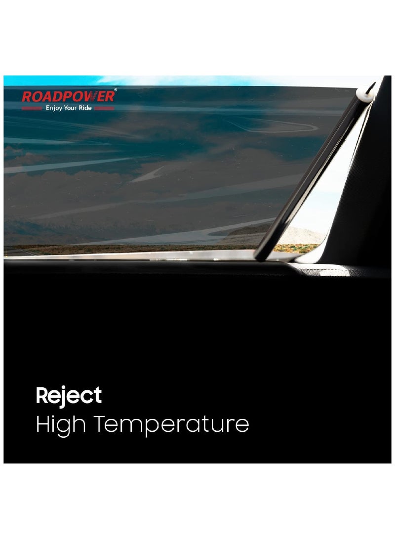 RoadPower Sun Shade for Car Screen Sun Protector Pack of 1 35x140cm Black - Image 5