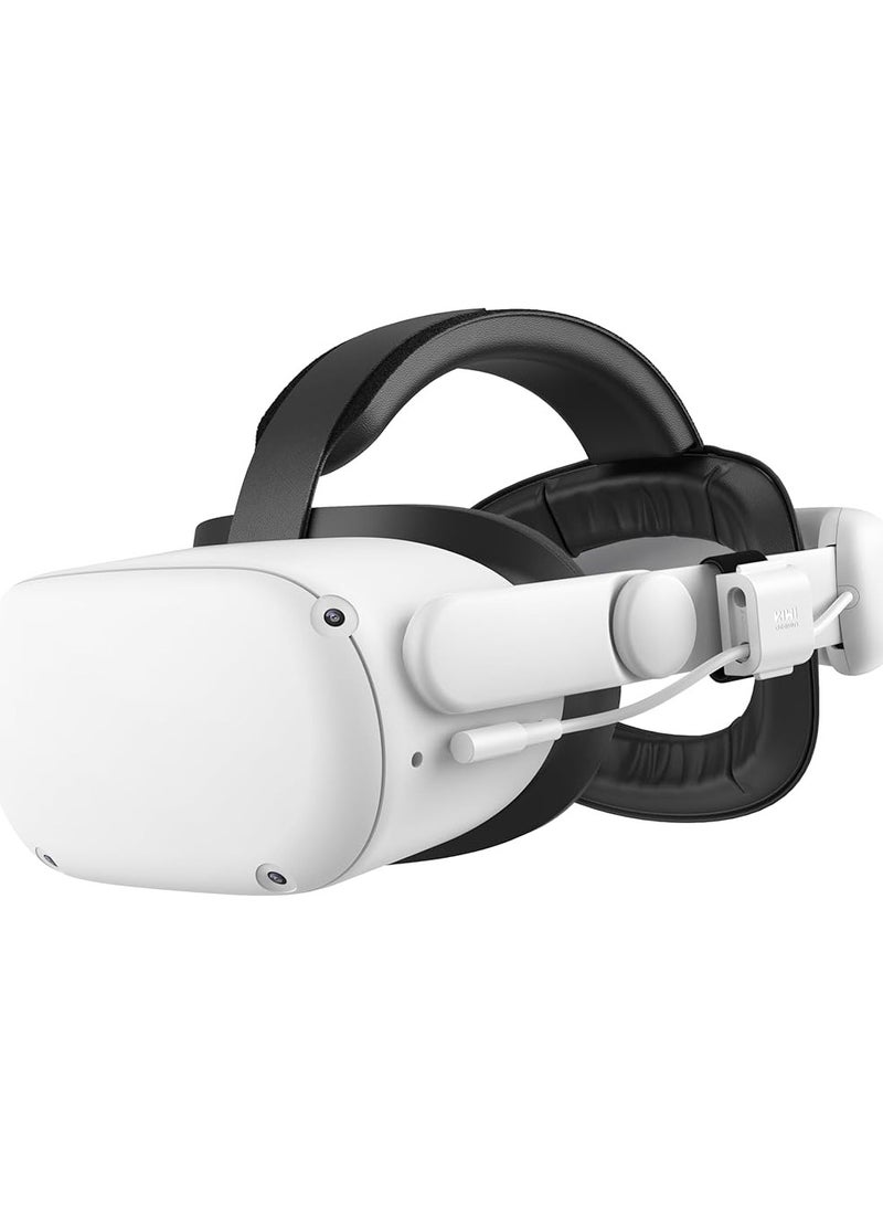 KIWI design Comfort Head Strap with 6400mAh Battery Compatible with Quest 2 Accessories, Battery Pack Elite Strap Replacement for Enhanced Support - Image 1