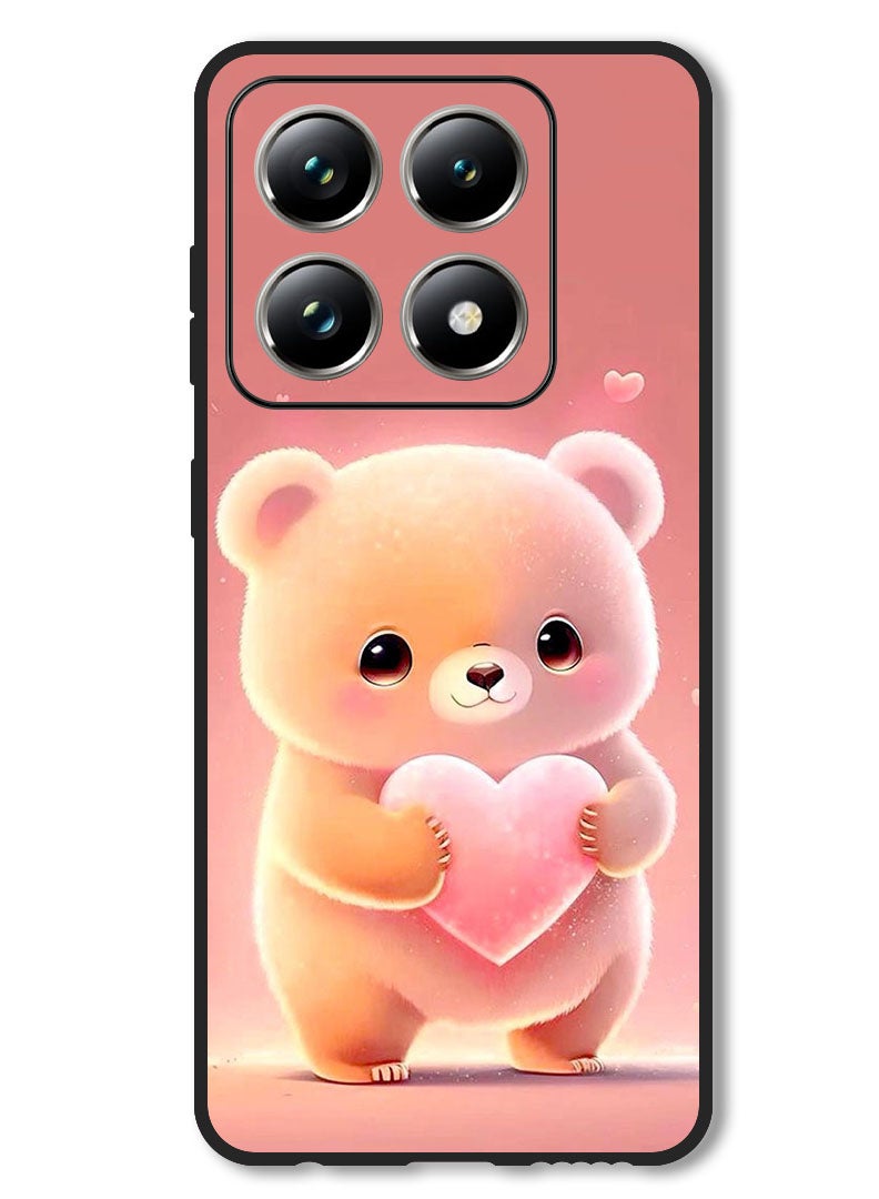 Theodor Case Compatible with Xiaomi 14T Pro Protection Shockproof Bumper Cover Panda Holding Heart - Image 1