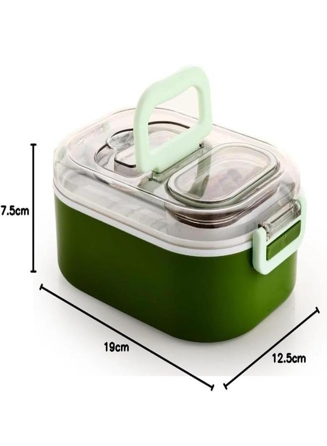 CAPSEA Wow Combo Lunch Box Set, Purple, BPA Free Plastic, 800ML Bottle, Leak-Proof Food Container with Cup for Office School Travel - Image 3