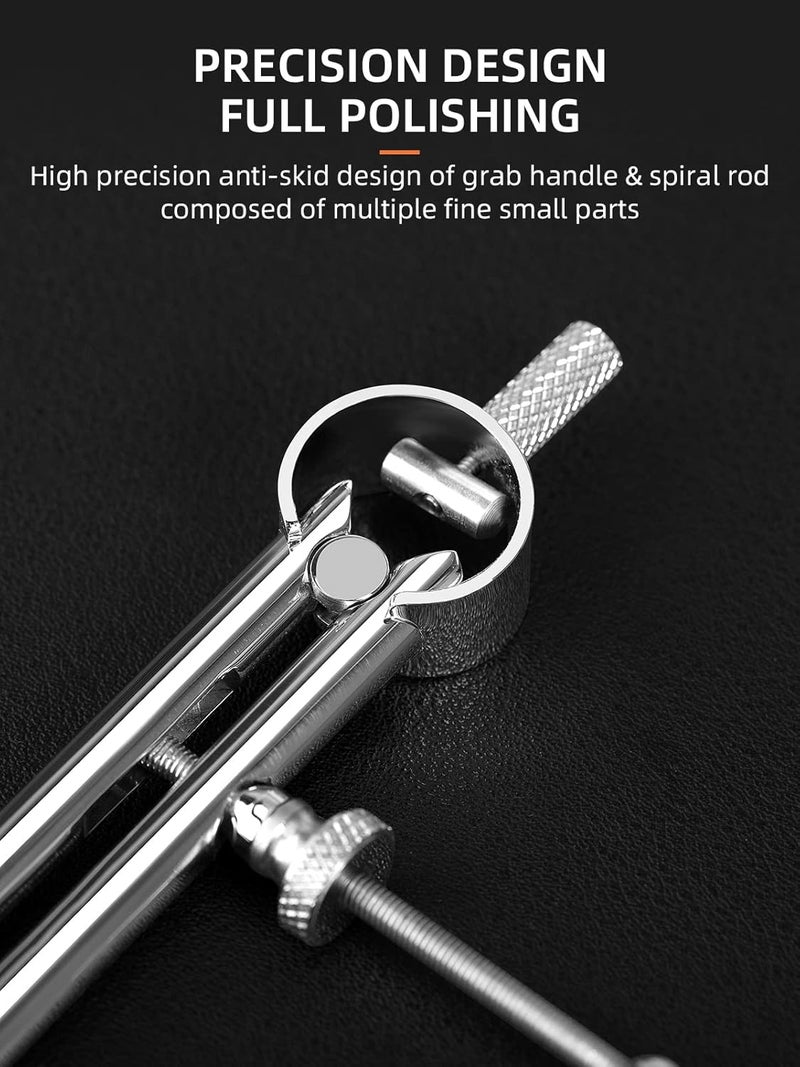 WUTA Spring Wing Divider 304 Stainless Steel Precision Scriber Caliper Tool Metal Dividers Adjustable Spacing Compass High Polished Round Leg for Drawing Circles, Leather Craft, Jewelry (Large - Image 5