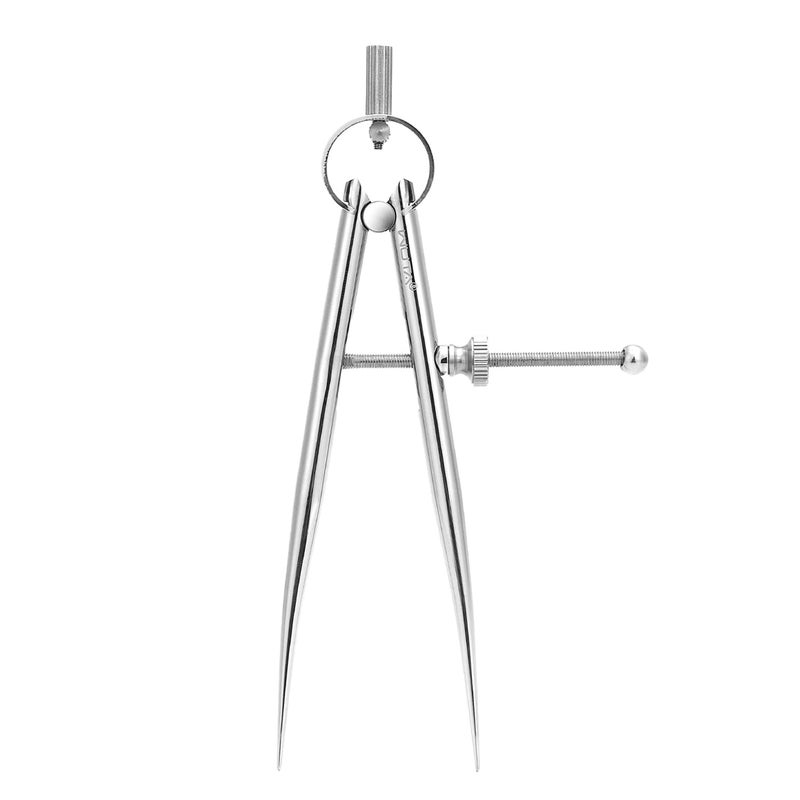 WUTA Spring Wing Divider 304 Stainless Steel Precision Scriber Caliper Tool Metal Dividers Adjustable Spacing Compass High Polished Round Leg for Drawing Circles, Leather Craft, Jewelry (Large - Image 1