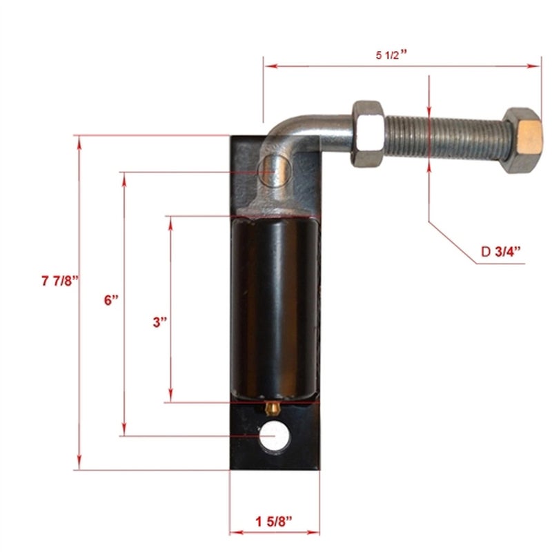 ALEKO Driveway Gate Hinge J-Bolt for Heavy-Duty Drive way Gates | 3/4-Inch with 2 Bolts, 2 Nuts and 2 Washers | LM115 - Image 3