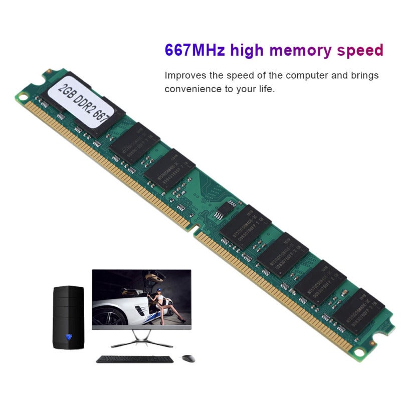 ذاكرة DDR2 RAM بسعة 2 جيجابايت وسرعة 667 ميجاهرتز عالية السرعة - متوافقة مع لوحة أم AMD - ذاكرة كمبيوتر مكتبي للاستخدام اليومي - Image 3