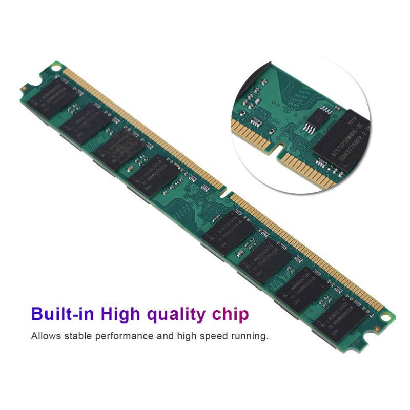 ذاكرة DDR2 RAM بسعة 2 جيجابايت وسرعة 667 ميجاهرتز عالية السرعة - متوافقة مع لوحة أم AMD - ذاكرة كمبيوتر مكتبي للاستخدام اليومي - Image 2