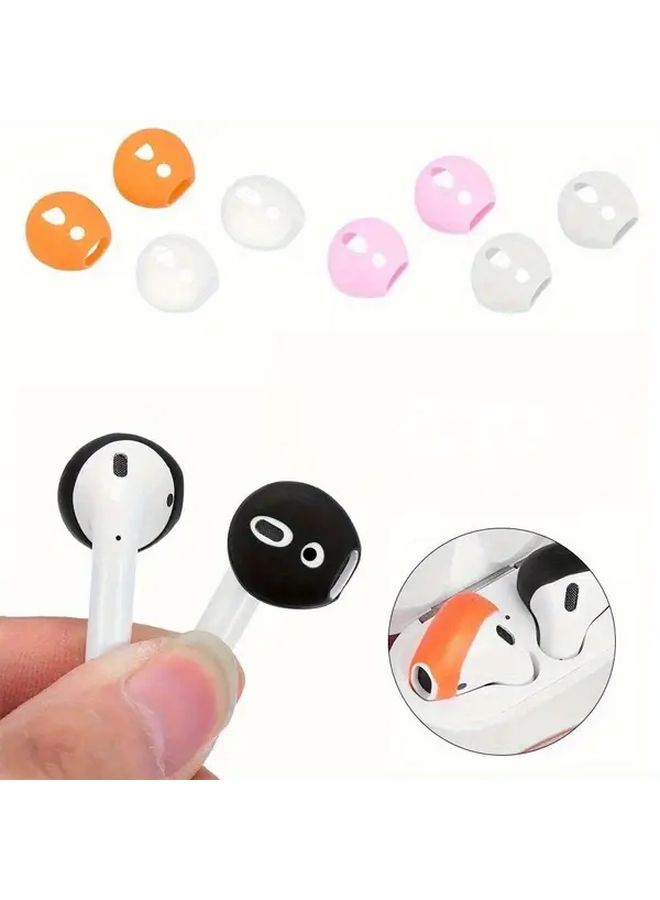 3 Pairs Rose Red Wireless Bluetooth Earbuds Replacement Tips Ultra Thin Protective Covers With Storage Box For Sports Anti Loss Comfortable Fit - Image 2