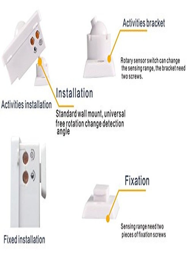 Tuodi PIR Motion Sensor Switch with Timer Light Sensitivity Adjustment, White - Image 4