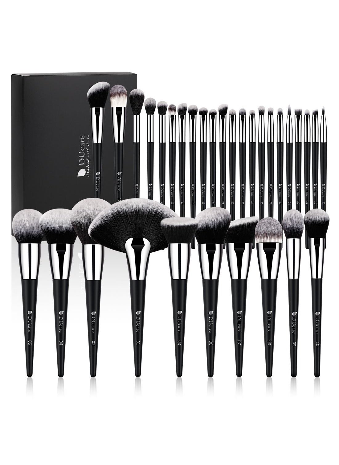 Makeup Brushes Professional 32Pcs Make up Brushes Set Premium Synthetic Kabuki Foundation Blending Brush Face Powder Blush Concealers Eye Shadows 