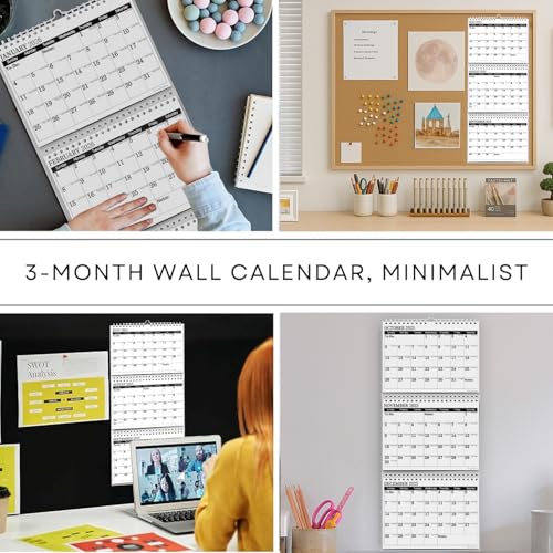 STRIVE ZEN 3 Month Calendar 2025-2026, Move-a-Page, Monthly, Vertical, Jul 25 - Dec 26, 11x25 In, Big Ruled Daily Blocks, Julian Days, Week Number, Minimalist, Busy Families, Office - Image 2