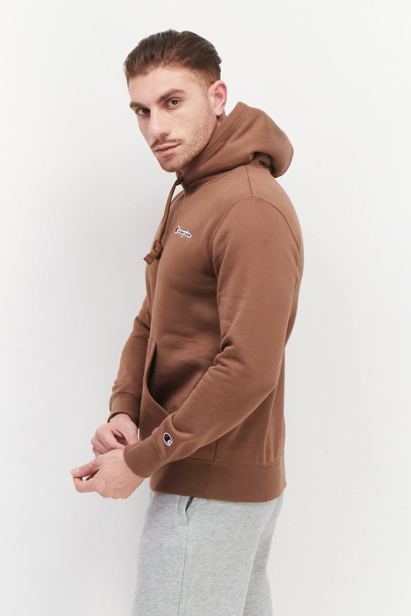 Champion Men Sportswear Fit Embroidered Logo Outdoor Hoodie, Brown - Image 2