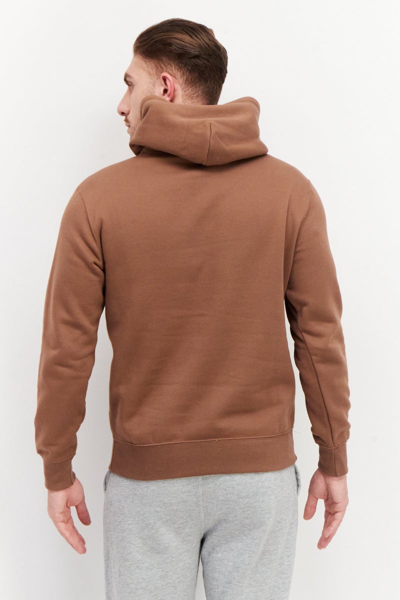 Champion Men Sportswear Fit Embroidered Logo Outdoor Hoodie, Brown - Image 3