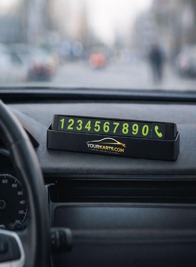 YOURKARTS.COM Car Dashboard Phone Number Plate - 27 x 8 cm - Image 1