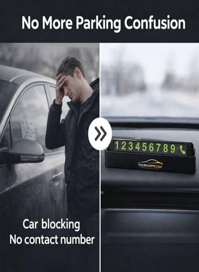 YOURKARTS.COM Car Dashboard Phone Number Plate - 27 x 8 cm - Image 2