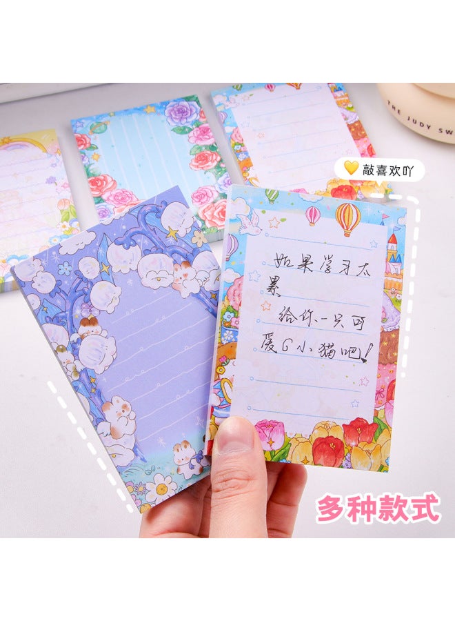 HELPS Dream Garden Notes Non-sticky Wind Student High-value Message With Horizontal Line Notes Post-it Notes - Image 2